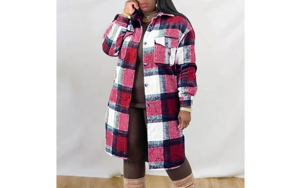 Women Aztec Shacket Long Sleeve Button Down Collared Shirt Jacket Tops With Pockets Long Coat Yutnsbel