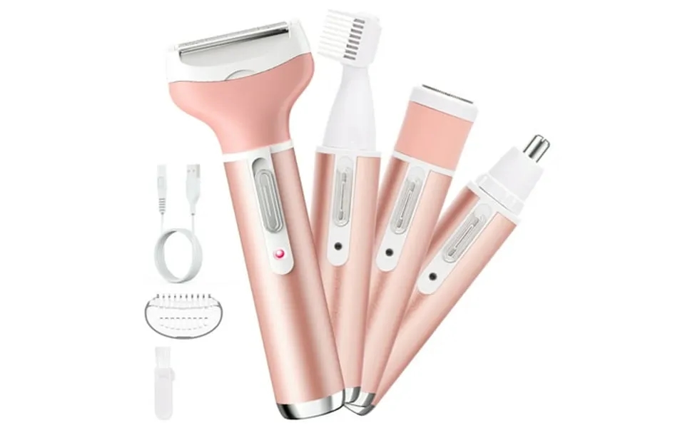 Women Electric Shaver Rechargeable Razor For Women 4 In 1 Waterproof Painless Epilator Nose Hair Removal Remover Facial