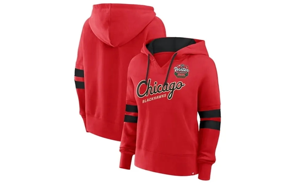 Women S Fanatics Red Chicago Blackhawks 2025 Nhl Winter Classic Seize Fleece Pullover Hoodie