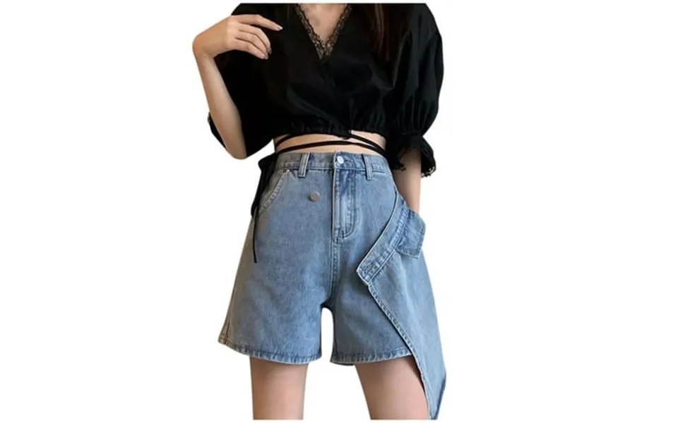 Women S High Waisted Stretchy Denim Bermuda Ripped Jeans Shorts Denim Sexy Work Clothes Glare Trendy Skirts Pants Beach