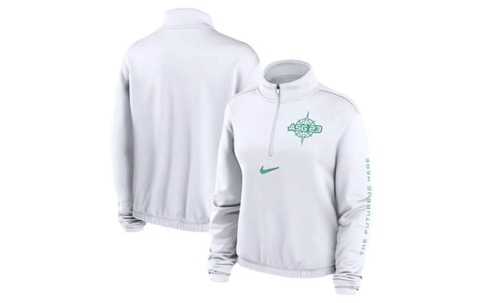 Women S Nike White 2023 Mlb All-star Game High Half-zip Pullover Top