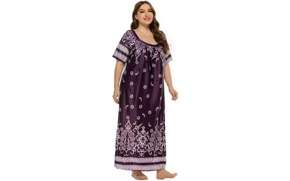 Women S Plus Size Long Floral Print Cotton Gown Pajamas - 5x