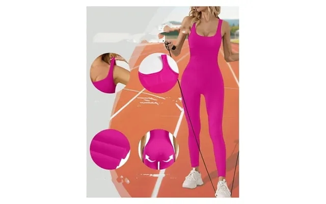 Women Unitards Sleeveless Square Neck Plain Long High Stretch Hot Pink Women Clothing product image