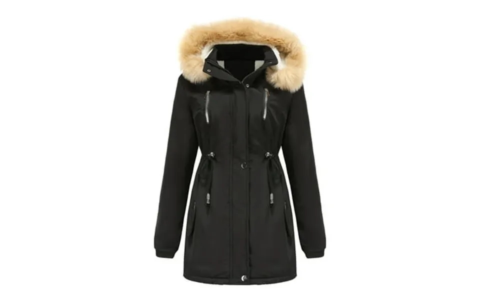 Womens Coats And Jackets Clearance Womens Warm Long Coat Hoodies Collar Jacket Slim Winter Parkas Outwear Coats