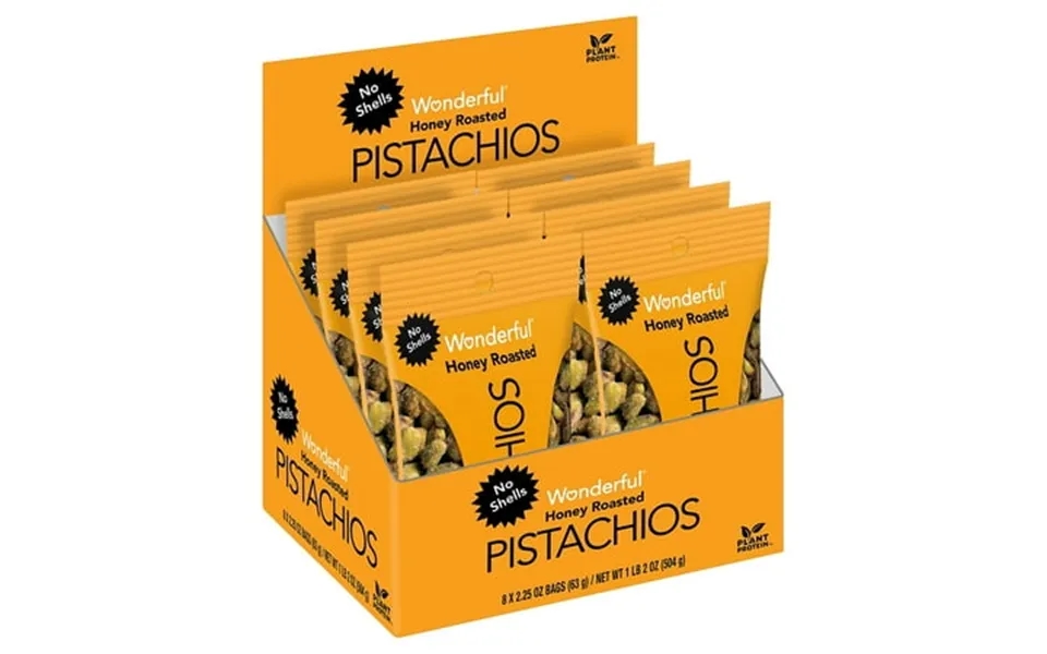 Wonderful No Shells Honey Roasted Pistachios 8 Box Hr0146a25m1