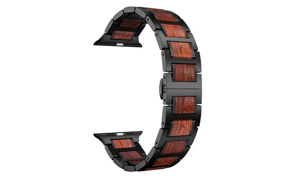 Wood Strap For Apple Watch Band 45mm 41mm 38mm 42mm 44mm 40mm Bracelet Natural Red Sandalwood Stainless Steel Iwatch Ser