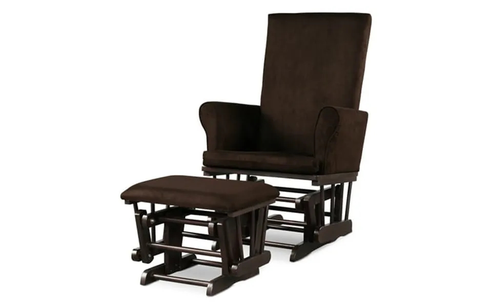 Wooden Baby Nursery Glider And Ottoman Cushion Set