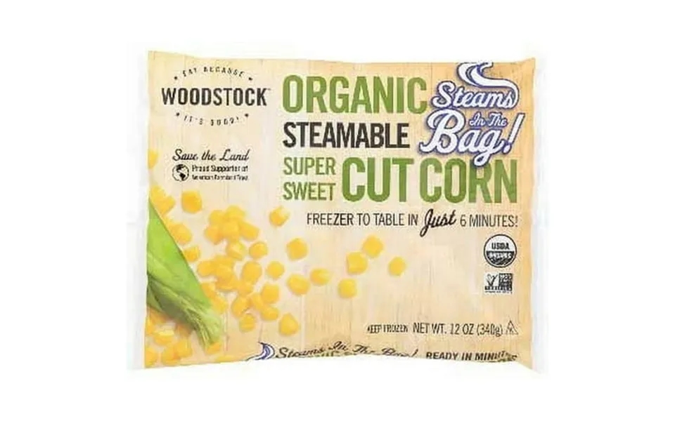 Woodstock Farms Organic Steamable Cut Corn 12 Ounce -- 12 Per Case
