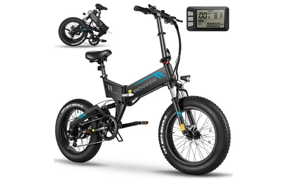 Wooken 20 X4.0 Fat Tire Electric Bike For Adults 500w Foldable Electric Bicycle With 48v 10ah Built-in Battery Shimano 7