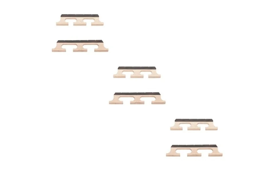 Worgeous 6 Pcs Practical Banjo Part Wooden 4-string 5-string Banjo Bridge Banjo Supplies