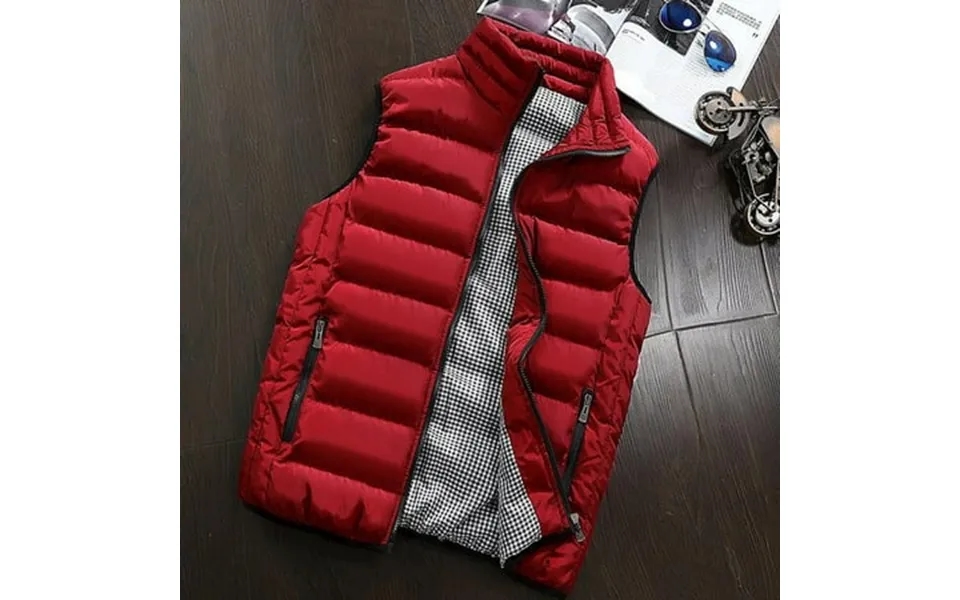 Wozhidaoke Puffer Vest Sleeveless Men Autumn Winter Coat Padded Cotton Vest Warm Hooded Thick Vest Tops Jacket Patchwork