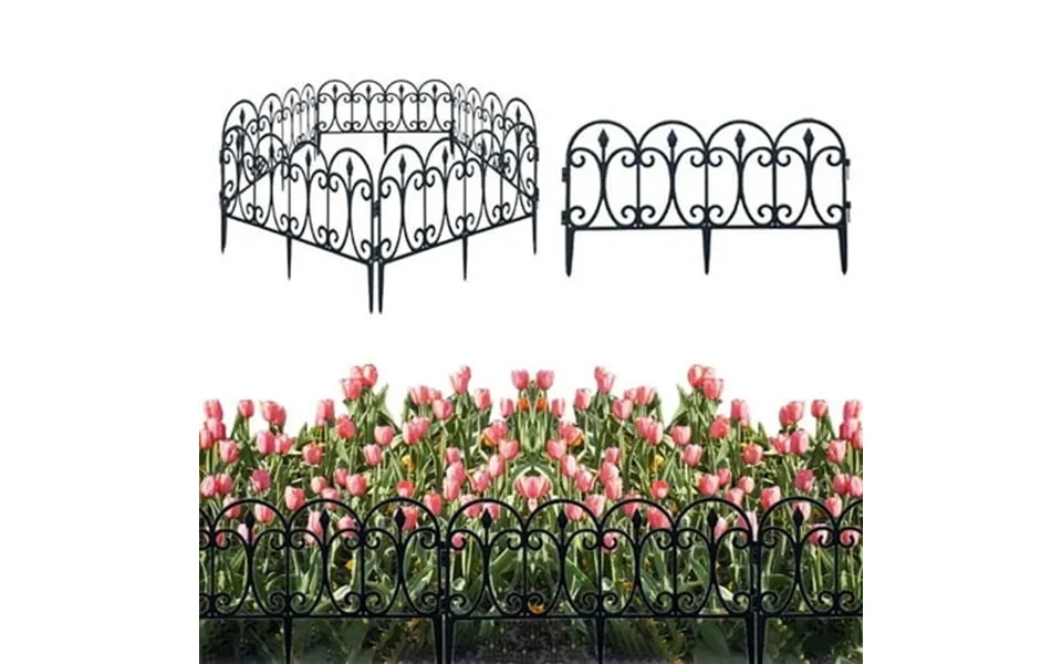 Wrkekc 6pc Plastic Edgings Garden Picket Fence Grass Flowerbeds Plant Borders Decorative Scenery Road Panels Weather Pro