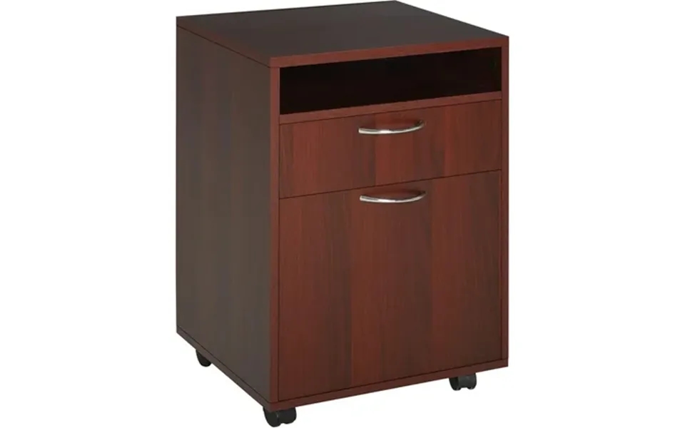 Wssyzyzf Mobile Storage Cabinet Organizer With Drawer And Cabinet Printer Stand With Castors Brown
