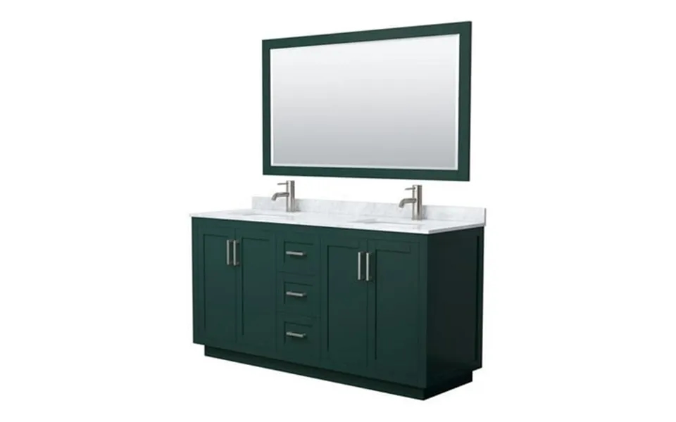 Wyndham Collection Miranda 66 Plywood Double Bathroom Vanity In Green Nickel