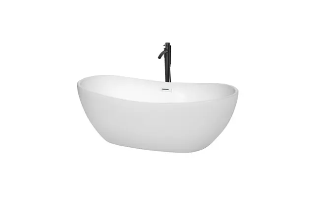 Wyndham Collection Rebecca 65 Acrylic Freestanding Bathtub With Faucet In White product image