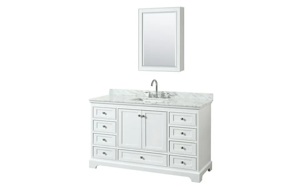 Wyndham Collection Wcs202060scmunsmed Deborah 60 Free Standing Single Vanity Set - White
