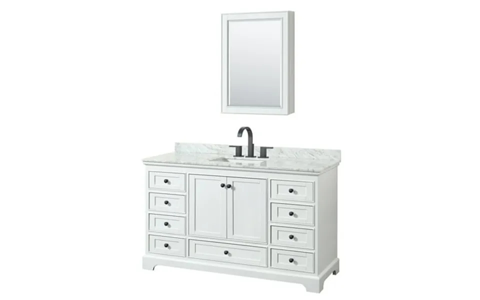 Wyndham Collection Wcs202060scmunsmed Deborah 60 Free Standing Single Vanity Set - White