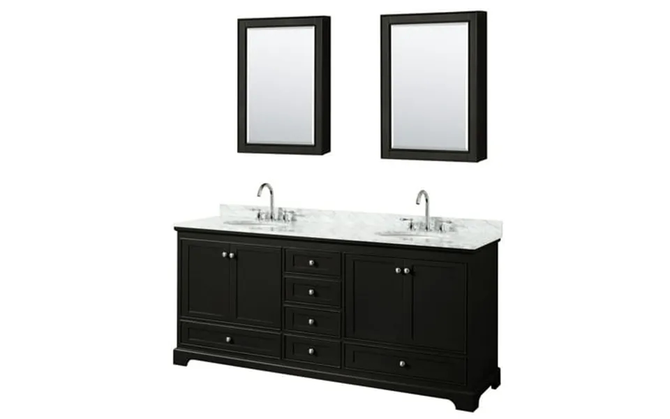 Wyndham Collection Wcs202080dcmunomed Deborah 80 Free Standing Double Vanity Set - Dark