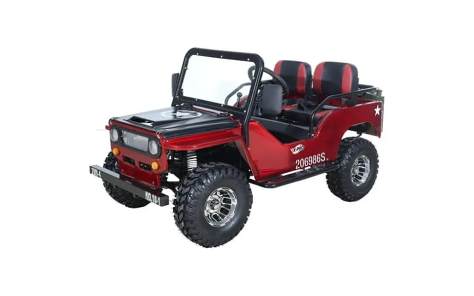 X-pro 125cc Jeep Go Kart 3-speed Semi-automatic Transmission W Reverse Big 18 Aluminum Rim Wheels