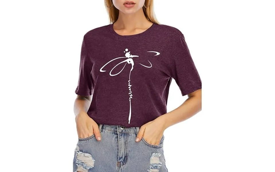 Xchqrti Dragonfly Shirts Women Graphic Tee Short Sleeve T Shirt Dragonflies Nature Tshirts