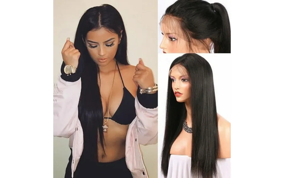 Xiaquj Natural Brazilian Full Lace Human Hair Wigs Glueless Full Lace Front Wig Wigs For Women Black