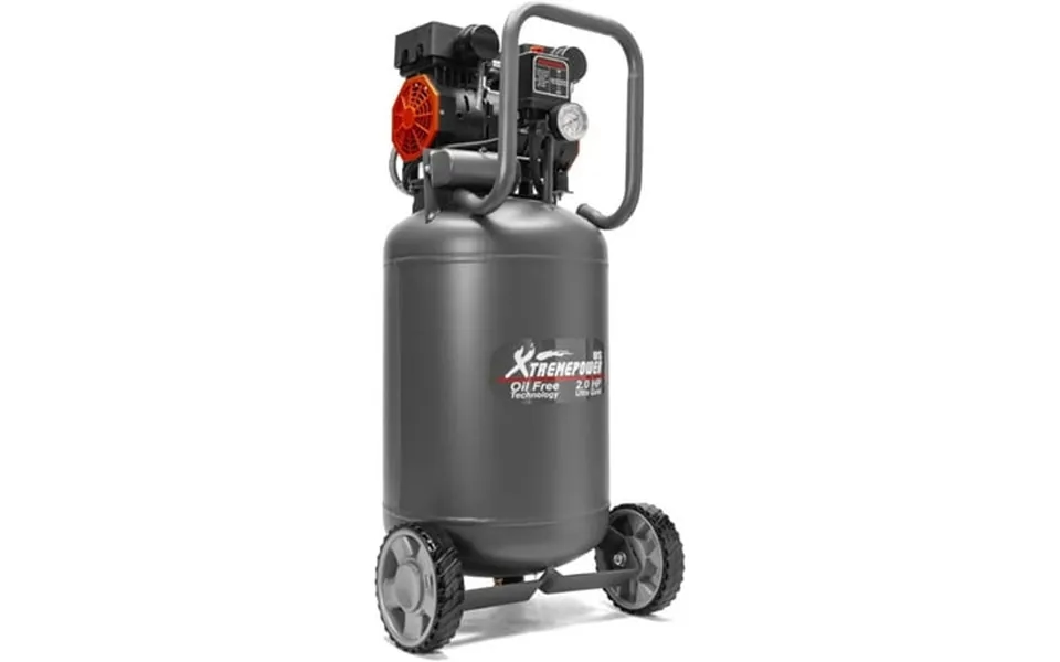Xtremepowerus 13-gallon Air Compressor 2hp 1450w 4.9cfm 90psi Oil-free Quiet Tank 65db Low Noise Portable With Wheels Ma