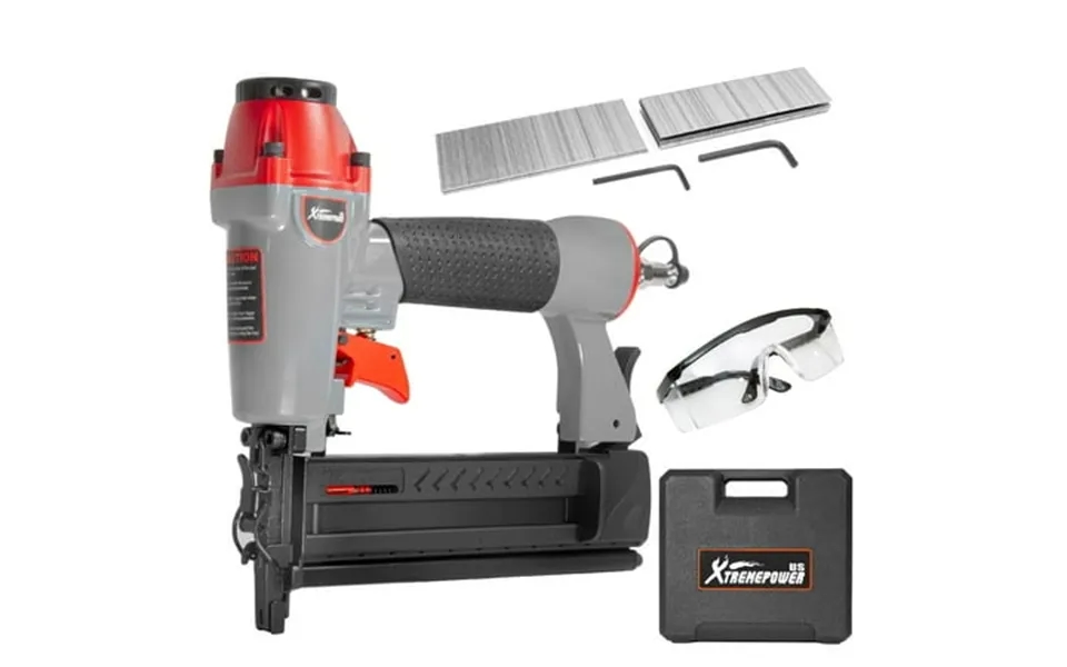 Xtremepowerus 18 Gauge 2-in-1 Pneumatic Brad Nailer And Stapler Electric Stapler Carrying Case
