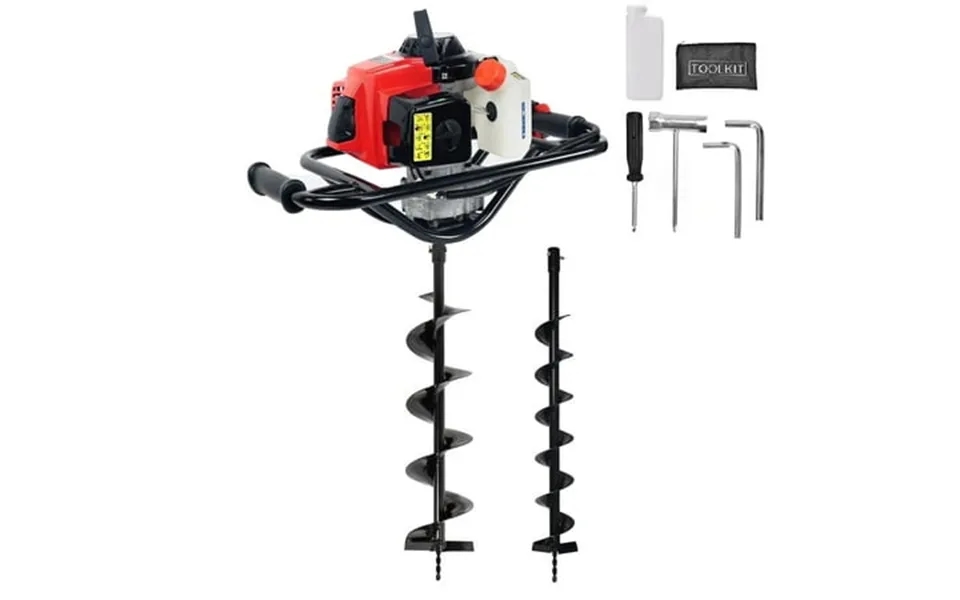 Xtremepowerus 63cc Gas Powered Auger Post Hole Digger With 4 & 6 Bit Epa Approved 2 Stroke Motor 3 4 Shaft