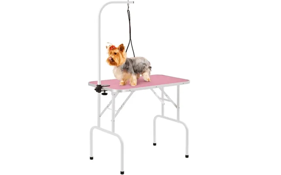 Yaheetech 31.7 Foldable Pet Grooming Table For Dog And Cat Trimming Pink