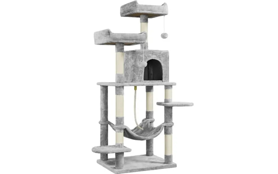 Yaheetech 58-in Cat Tree & Condo Scratching Post Tower Gray