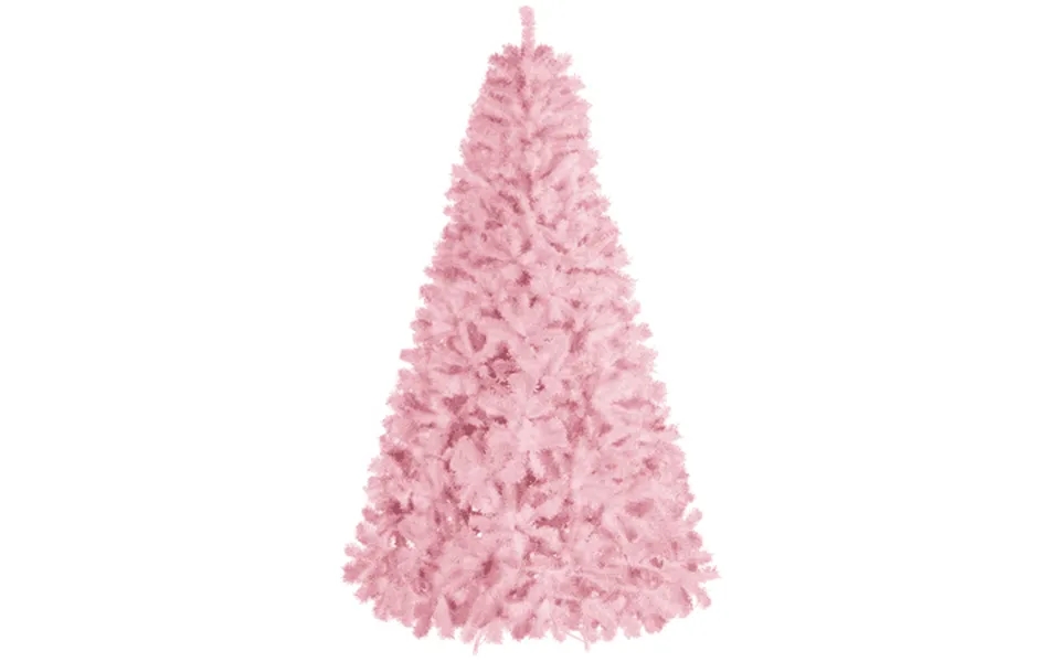 Yaheetech 7.5ft Hinged Spruce Artificial Christmas Tree Holiday Decorative Tree With Foldable Stand Pink