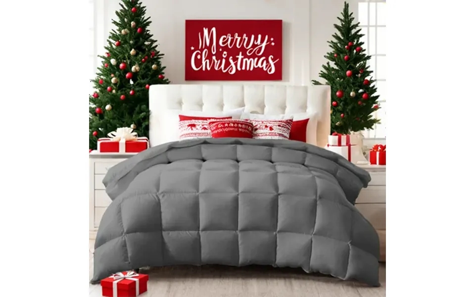 Yalamila Down Feather Comforter Duvet Insert Cotton Winter Warm Cooling Grey Goose Duck Feather Down Comforter All Seaso
