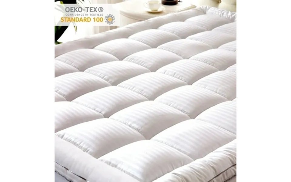 Yalamila King Size Mattress Topper 400tc 100%cotton Cooling Mattress Pad Cover Extra Thick Alternative Fill Pillow Top C