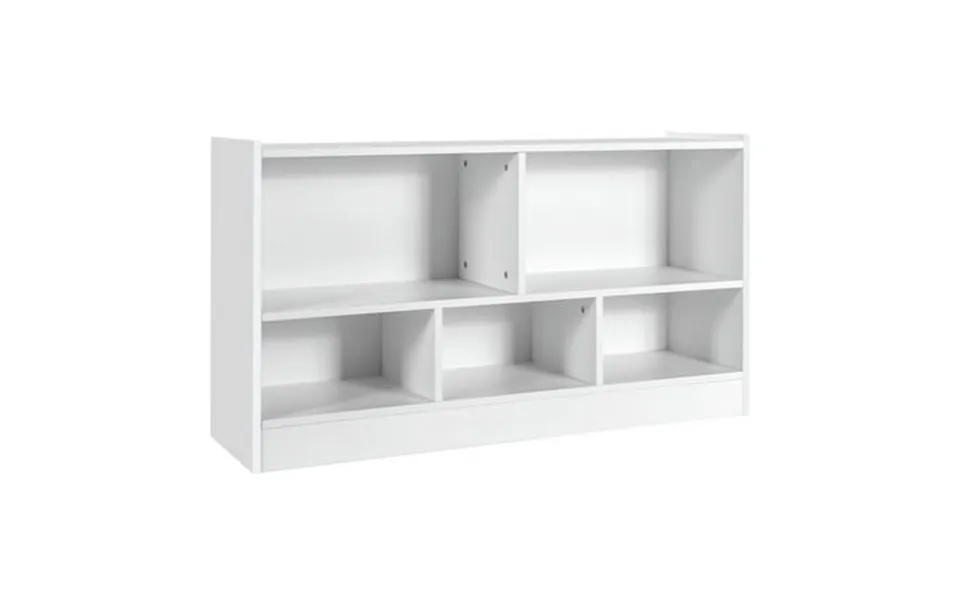 Yardi Yard Kids 2-shelf Bookcase 5-cube Wood Toy Storage Cabinet Organizer-white Toy Storage For Kids Boys Girls Nursery