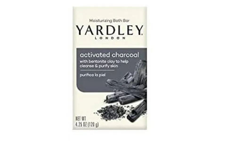 Yardley London Activated Charcoal Bar Soap 4.25 Oz Pack Of 20