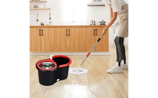 Ycandiee Spin Mop And Bucket System 360 Spin Mop And Bucket With Wringer Set Mops For Floor Cleaning 5 Microfiber Mop Re product image