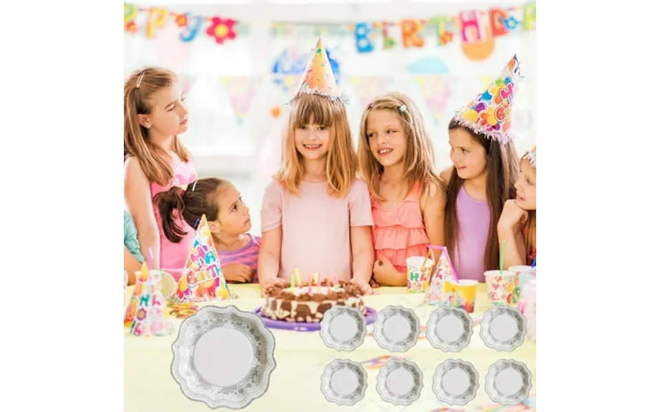 Yibai Paper Plates Disposable Paper Plates For Dinner Waterproofs And Oil-proof Environmentally Friendly Paper Plates Th