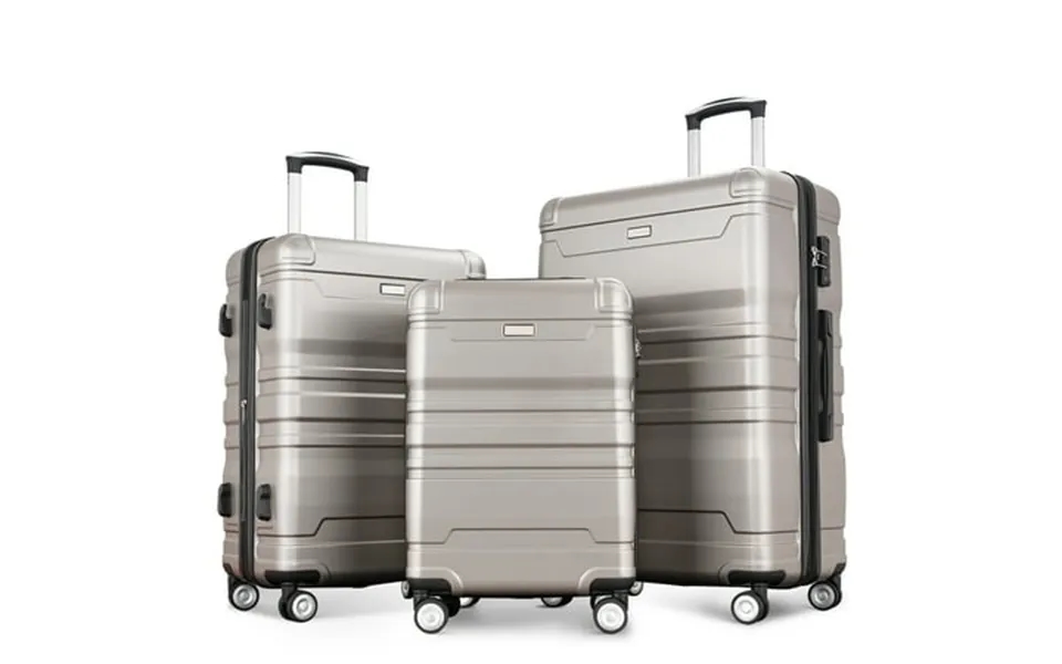 Yiwa 3 Piece Hardshell Luggage Sets With Spinner Wheels & Tsa Lock For Travel 20 24 28