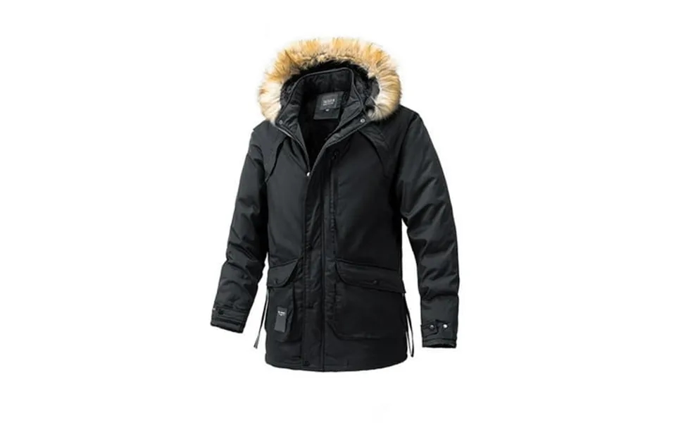 Ylsdy Men S Winter Jacket Faux Fur Hood Thick Warm Fleece Lined Windproof Waterproof Snow Coat Outerwear Thick Warm Wint