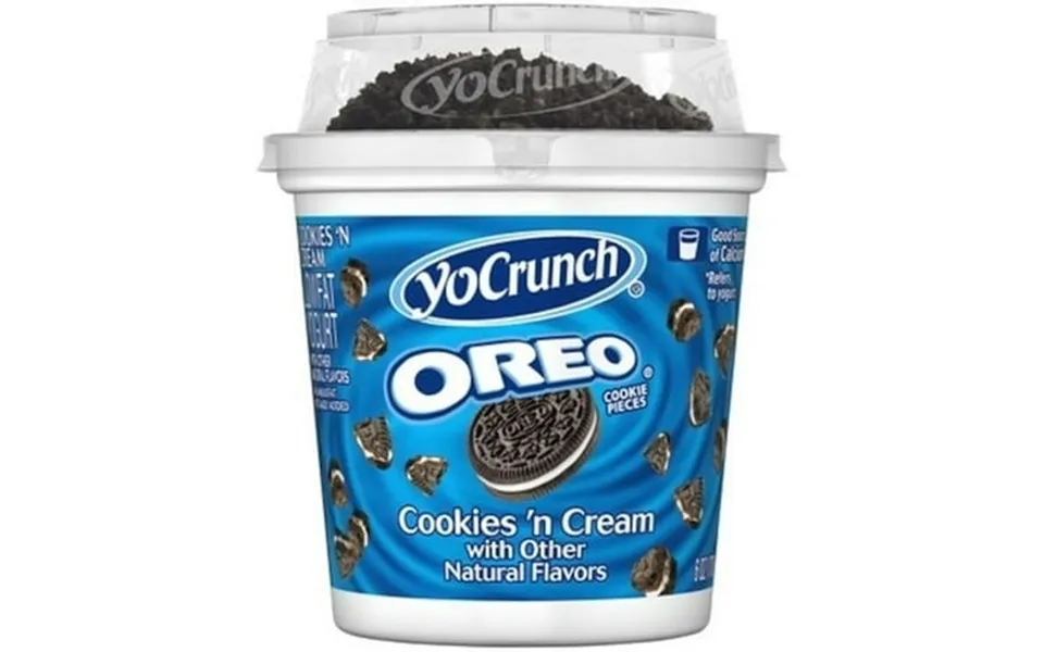 Yocrunch Low Fat Vanilla Yogurt With Oreo Cookies N Cream 6 Ounce -- 12 Per Case