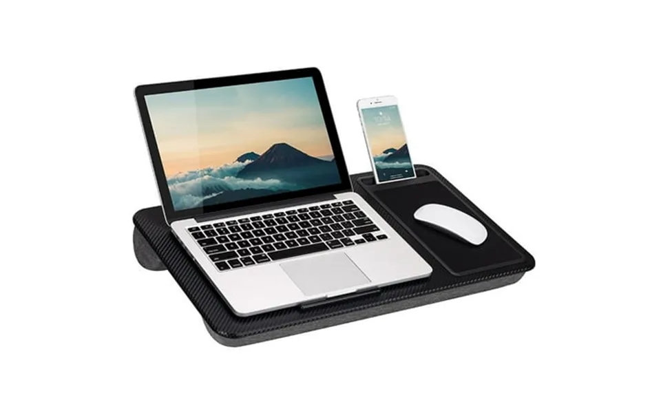 Yolispa Home Office Lap Desk With Device Ledge Mouse Pad And Phone Holder Portable Lap Laptop Desk Fits Up To 15