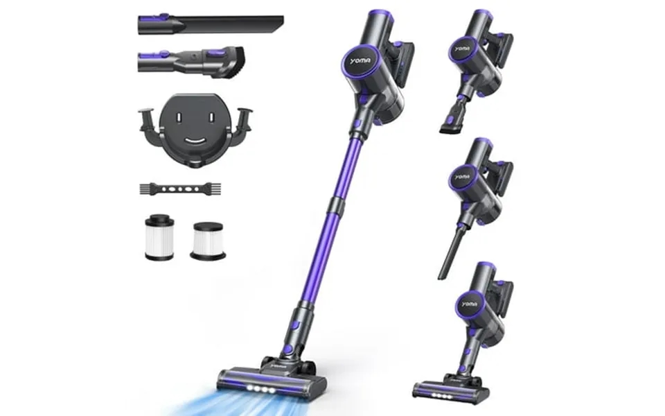 Yoma Cordless Vacuum Cleaner 6-in-1 Rechargeable Stick Vacuum 60mins Max Runtime Lightweight Powerful Vacuum Cleaner For