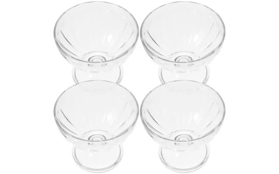 Yongwei Ice Cream Cups 4pcs Ice Cream Cups Multipurpose Fruit Salad Cups Ice Cream Transparent Cups