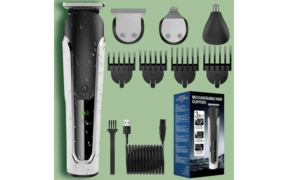 Yoovee Men S All-in-one Grooming Kit Beard Trimmer Hair Clippers Nose & Ear Razor Detail Trimmer Ipx6 Waterproof Cordles