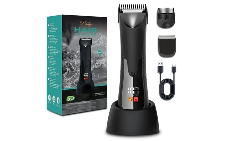 Yoovee Professional Body Hair Trimmer Pubic Groin Chest & Underarm Grooming Kit Cordless Rechargeable Beard Trimmer W Ad