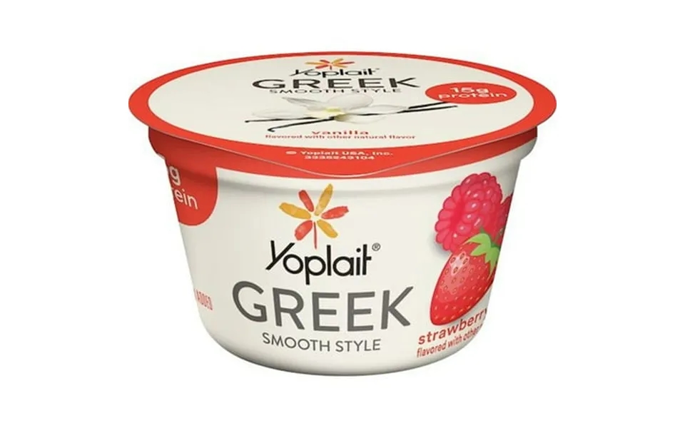Yoplait Fat Free Blended Strawberry Raspberry Greek Yogurt 5