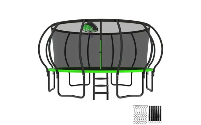 Yorin Trampoline 16ft 15ft 14ft 12ft Trampoline For Adults And Kids 1500lbs Trampoline With Enclosure Net Basketball Hoo product image