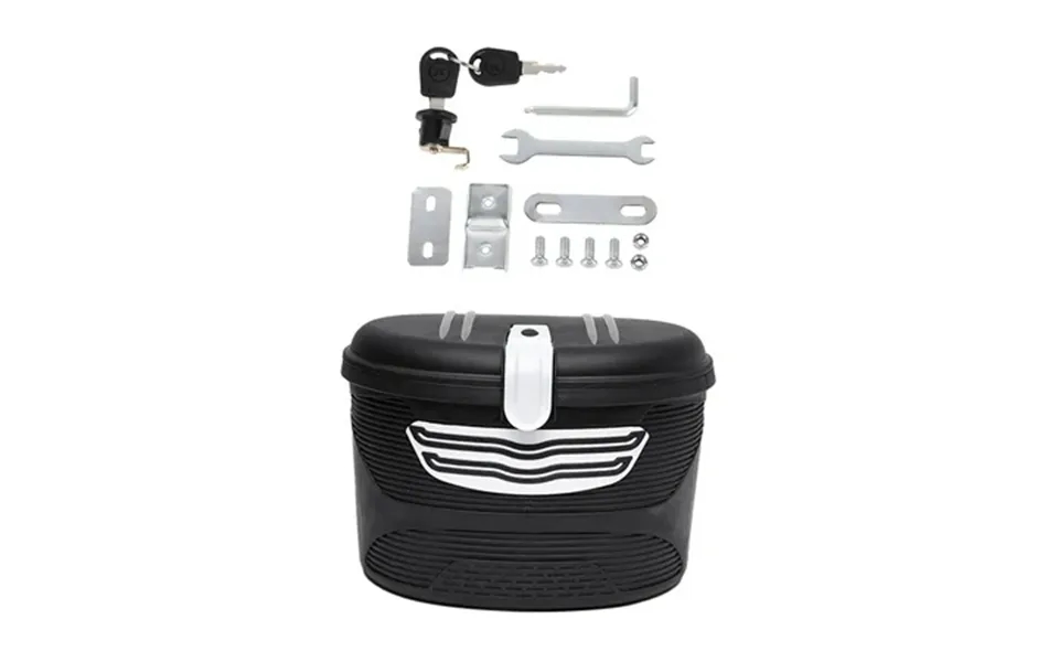 Yotijay Bike Basket Basket Lock Design With Cover Easily Install 10kg Heavy Duty Black White L