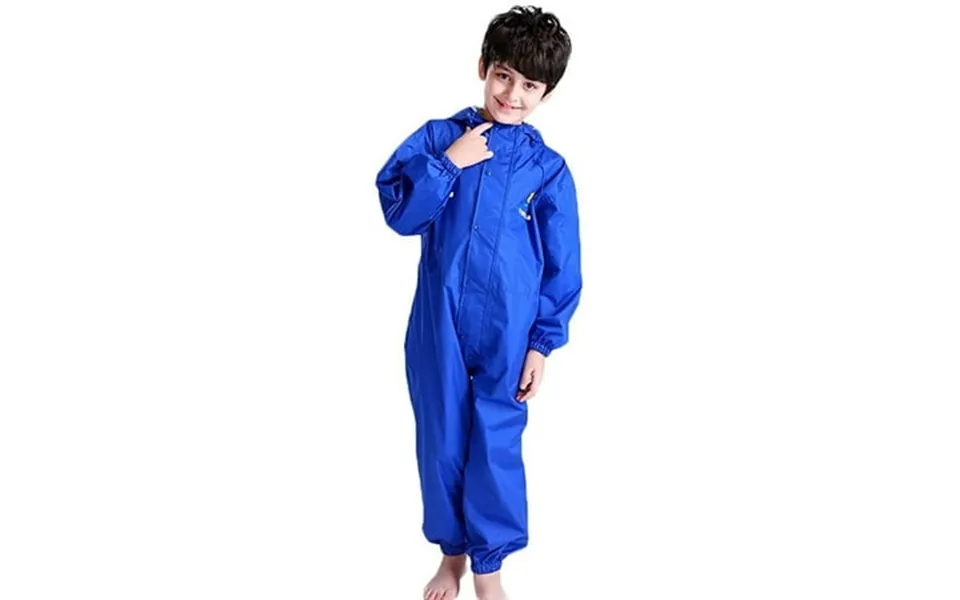 Youi-gifts Kids Toddler Rain Suit Waterproof Coverall With Hood Baby One Piece Rainsuit Muddy Buddy Jumpsuit 2-12 Years