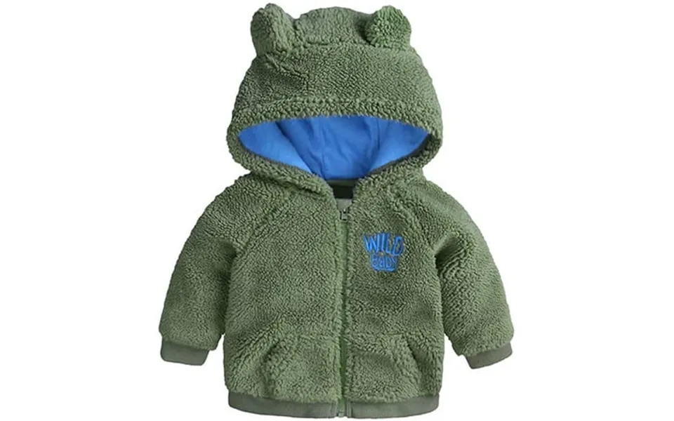 Youi-gifts Newborn Infant Baby Boys Girls Cartoon Fleece Hooded Jacket Coat With Ears Warm Outwear Coat Zipper Up